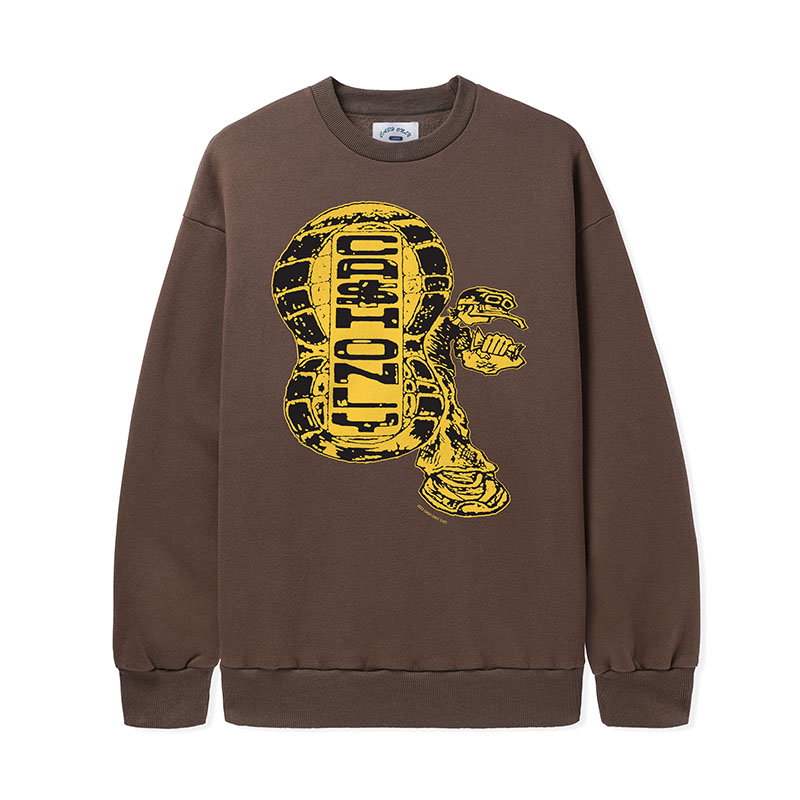 CASH ONLY(キャッシュオンリー)/ Stomp Crewneck Sweatshirt -2.COLOR-(BROWN)