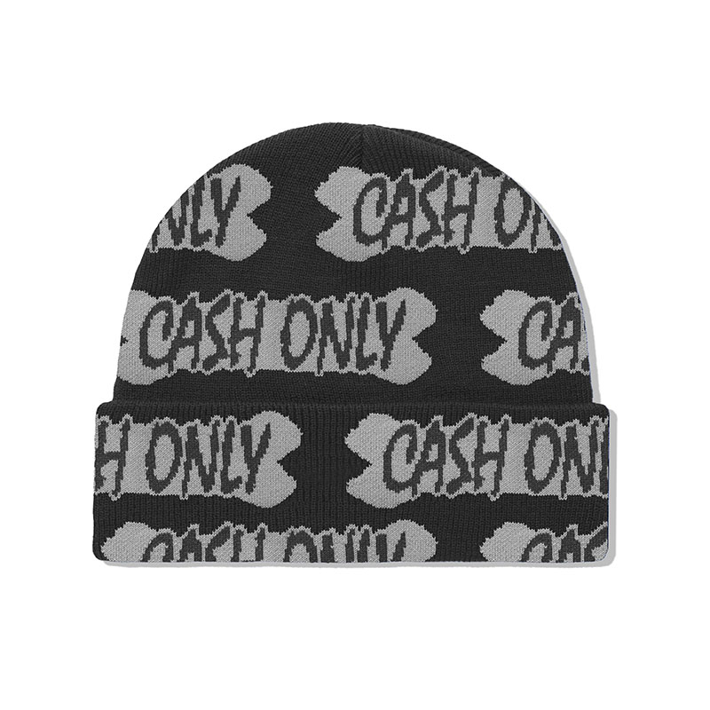 CASH ONLY(キャッシュオンリー)/ Bone Beanie -3.COLOR-(BLACK)