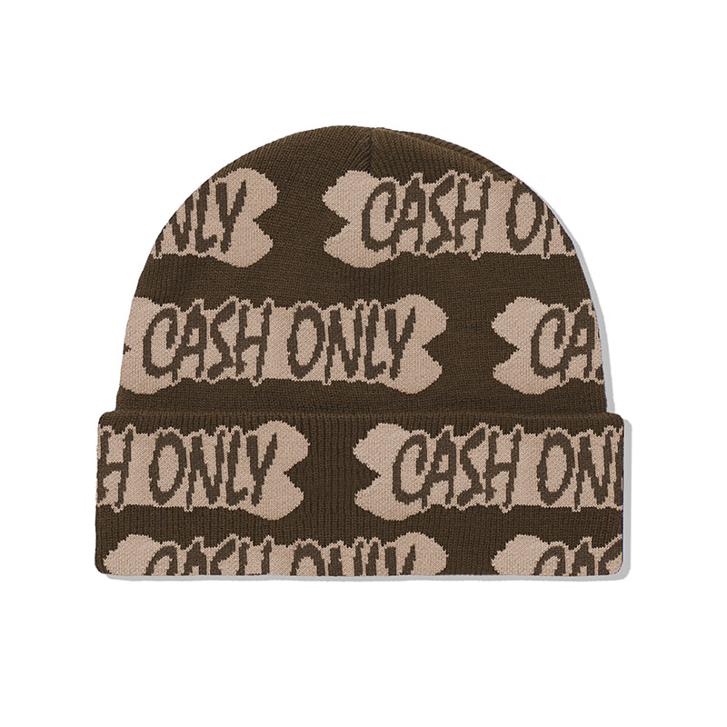 CASH ONLY(キャッシュオンリー)/ Bone Beanie -3.COLOR-(BROWN)