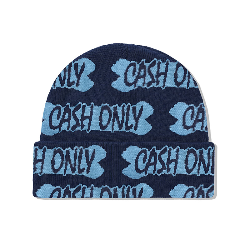 CASH ONLY(キャッシュオンリー)/ Bone Beanie -3.COLOR-(NAVY)