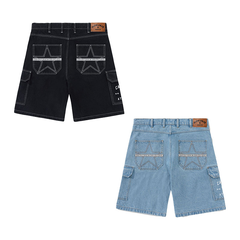 CASH ONLY(キャッシュオンリー)/ ATHLETICS DENIM SHORTS -2.COLOR-