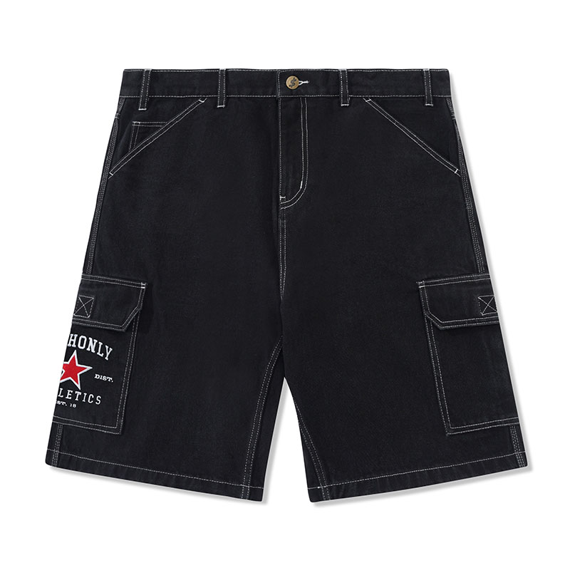 CASH ONLY(キャッシュオンリー)/ ATHLETICS DENIM SHORTS -2.COLOR-(W.BLACK)