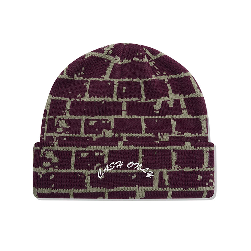 CASH ONLY(キャッシュオンリー)/ BRINKS BEANIE -3.COLOR-(MAROON)