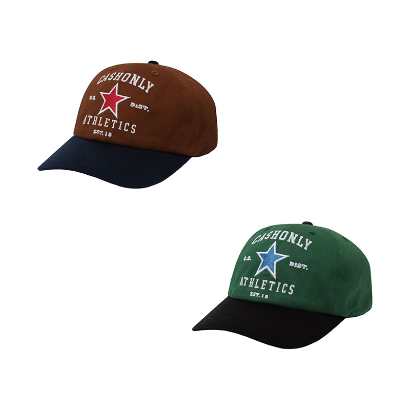 CASH ONLY(キャッシュオンリー)/ ATHLETICS 6 PANEL CAP -2.COLOR-