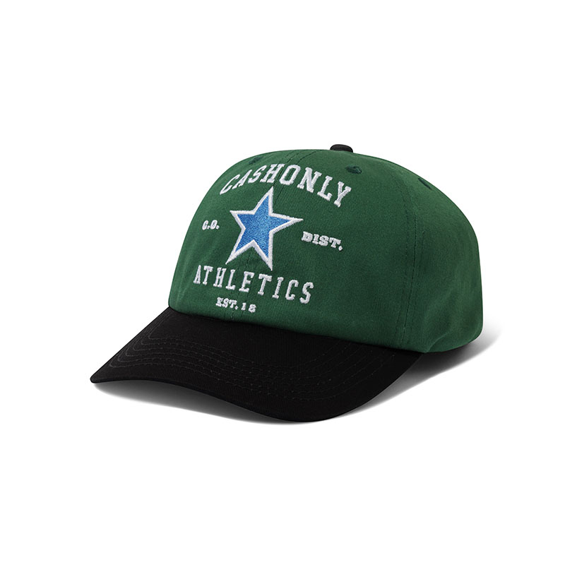 CASH ONLY(キャッシュオンリー)/ ATHLETICS 6 PANEL CAP -2.COLOR-(GREEN)