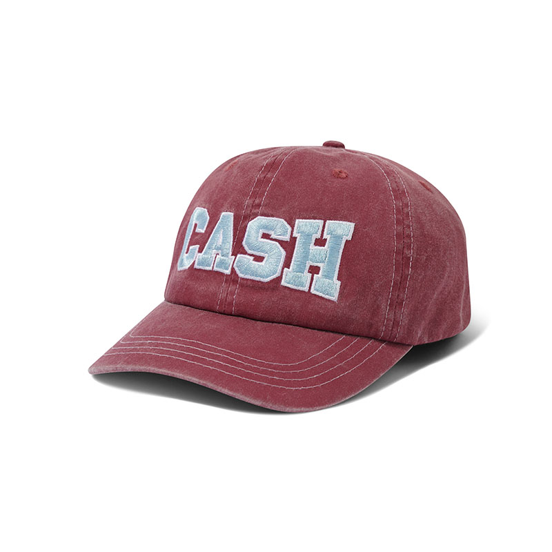 CASH ONLY(キャッシュオンリー)/ CAMPUS 6 PANEL CAP -3.COLOR-(BURGUNDY)