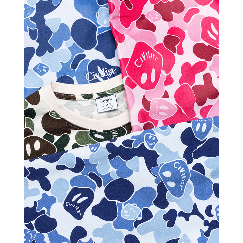 Civilist(シビリスト)/ Smiler Camo Tee -2.COLOR-
