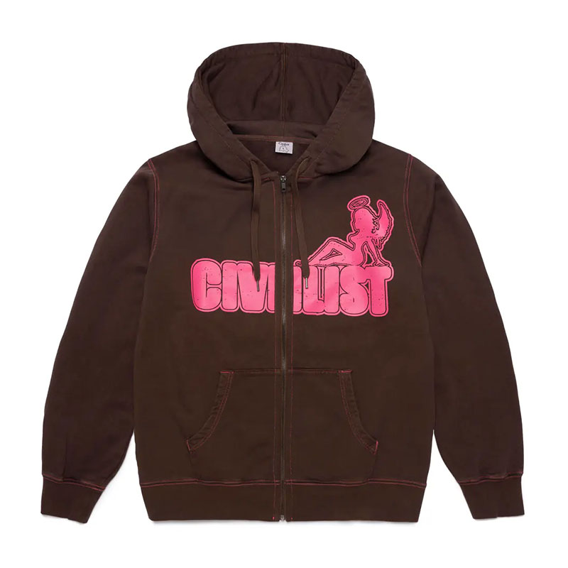Civilist Berlin(シビリストベルリン)/ Angel Heavy Zip Hood -BROWN-