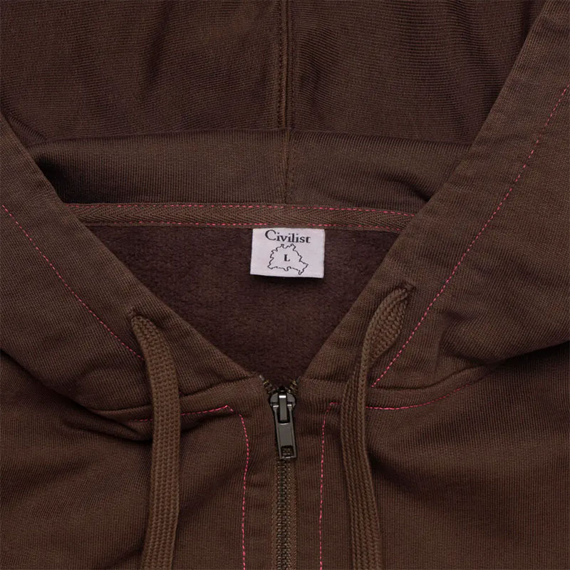 Civilist Berlin(シビリストベルリン)/ Angel Heavy Zip Hood -BROWN-