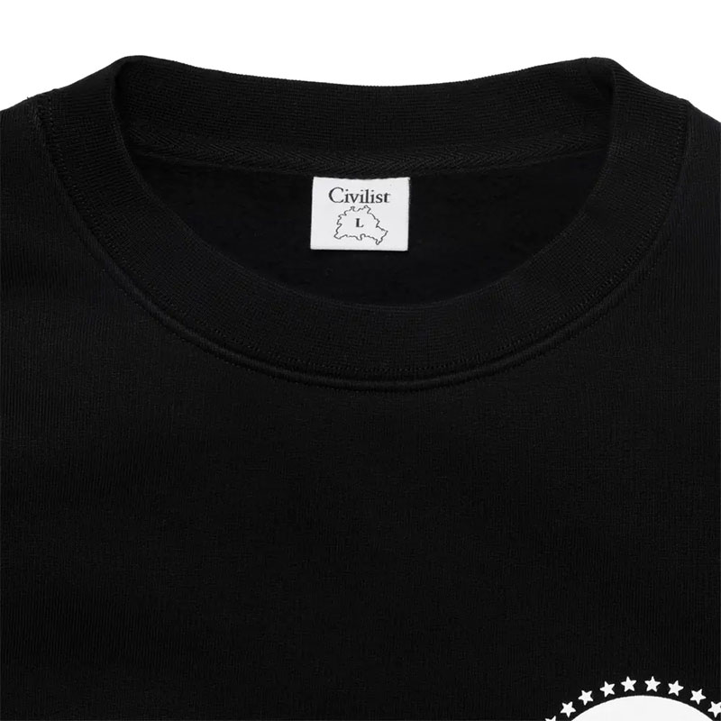 Civilist Berlin(シビリストベルリン)/ Fata Morgana Crewneck -BLACK-