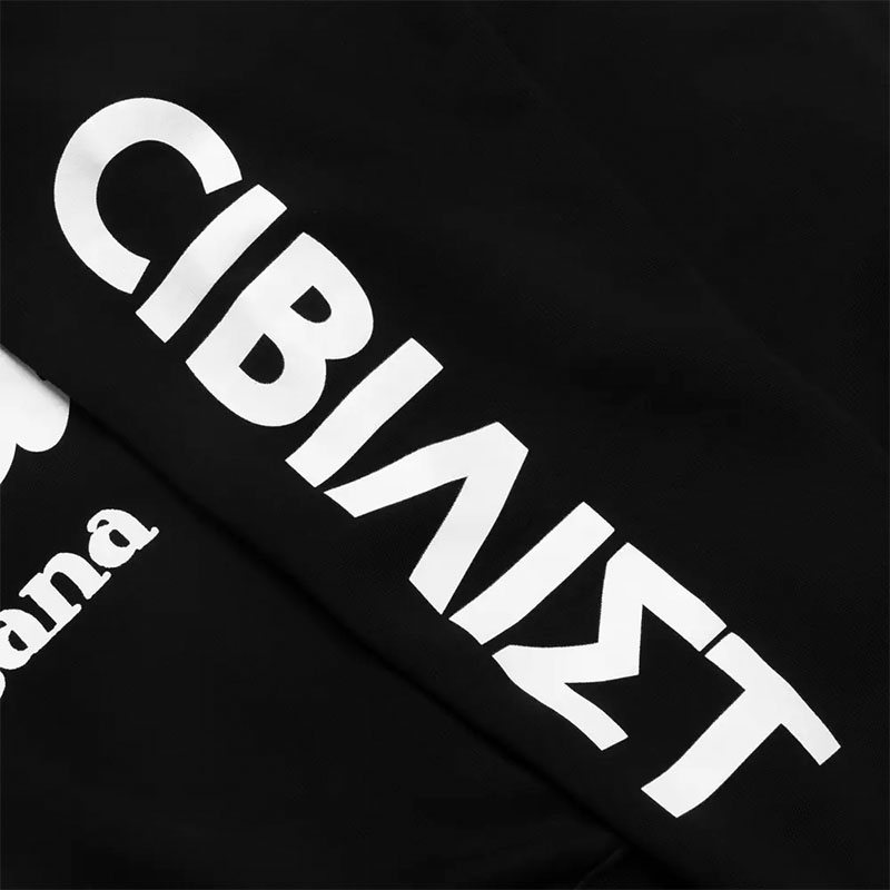 Civilist Berlin(シビリストベルリン)/ Fata Morgana Crewneck -BLACK-