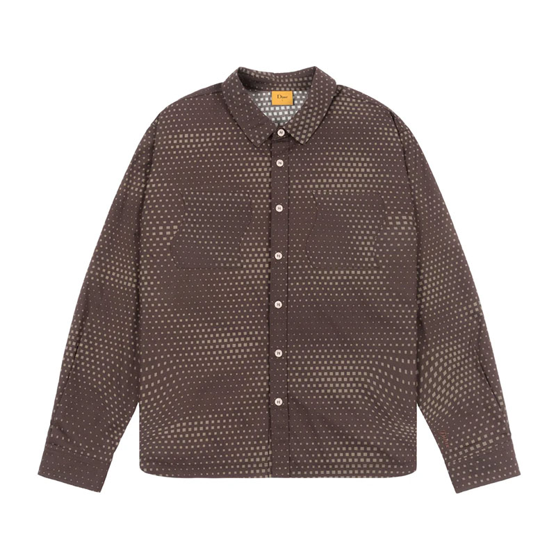 Dime MTL(ダイム)/ PIXEL BUTTON-UP SHIRT -2.COLOR-(BROWN)