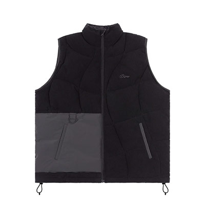 Dime MTL(ダイム)/ SLEEVELESS PUFFER -BLACK-