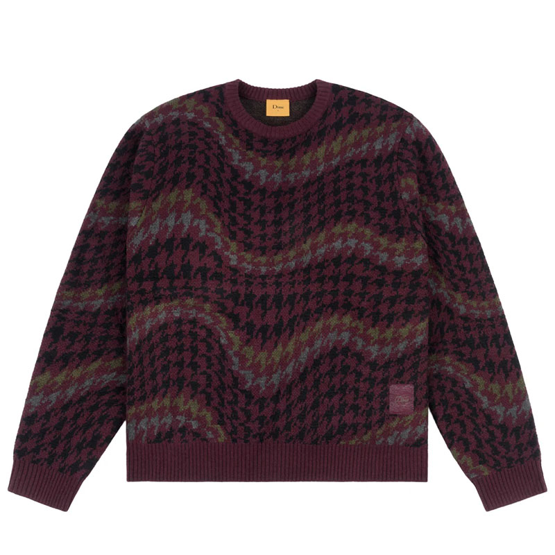 Dime MTL(ダイム)/ HOUNDSTOOTH KNIT -3.COLOR-(BURGUNDY)