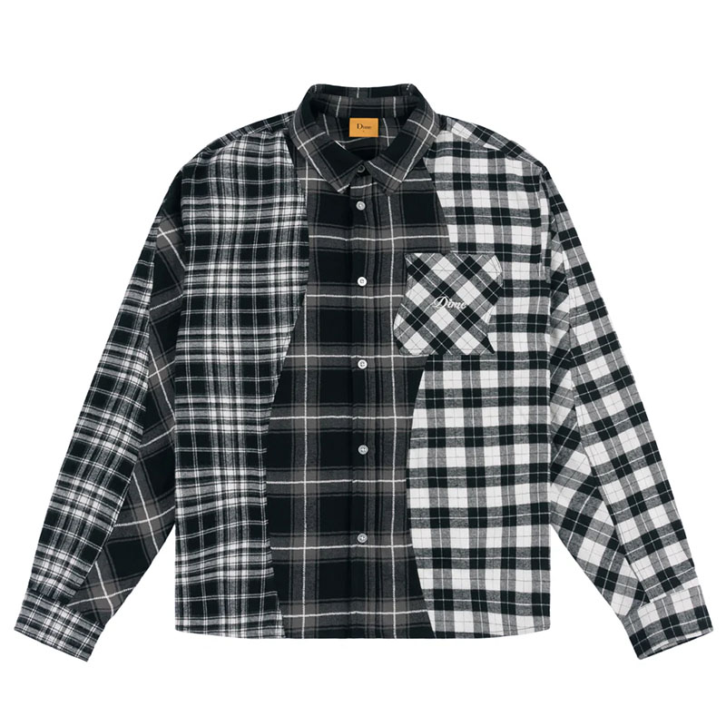 Dime MTL(ダイム)/ TRIPLE PLAID SHIRT -2.COLOR-(BLACK)