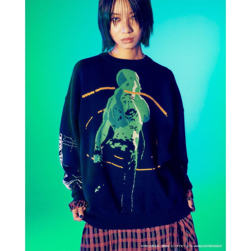 F-LAGSTUF-F(フラグスタフ)/ "GHOST IN THE SHELL" SWEATER -BLACK-
