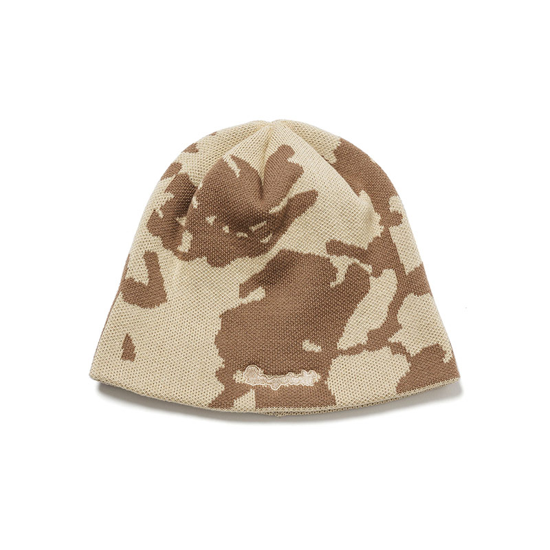F-LAGSTUF-F(フラグスタフ)/ A.T CAMO KNIT CAP -2.COLOR-(BEIGE)