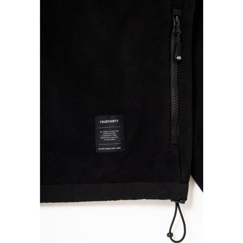 430(フォーサーティー)/ PRTC FLEECE FULL ZIP JACKET -BLACK-