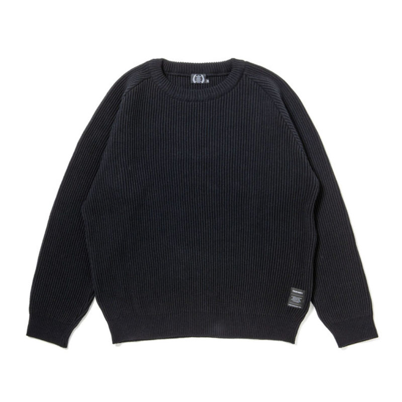 430(フォーサーティー)/ PW KNIT SWEATER -BLACK-