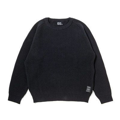 430(フォーサーティー)/ PW KNIT SWEATER -BLACK-