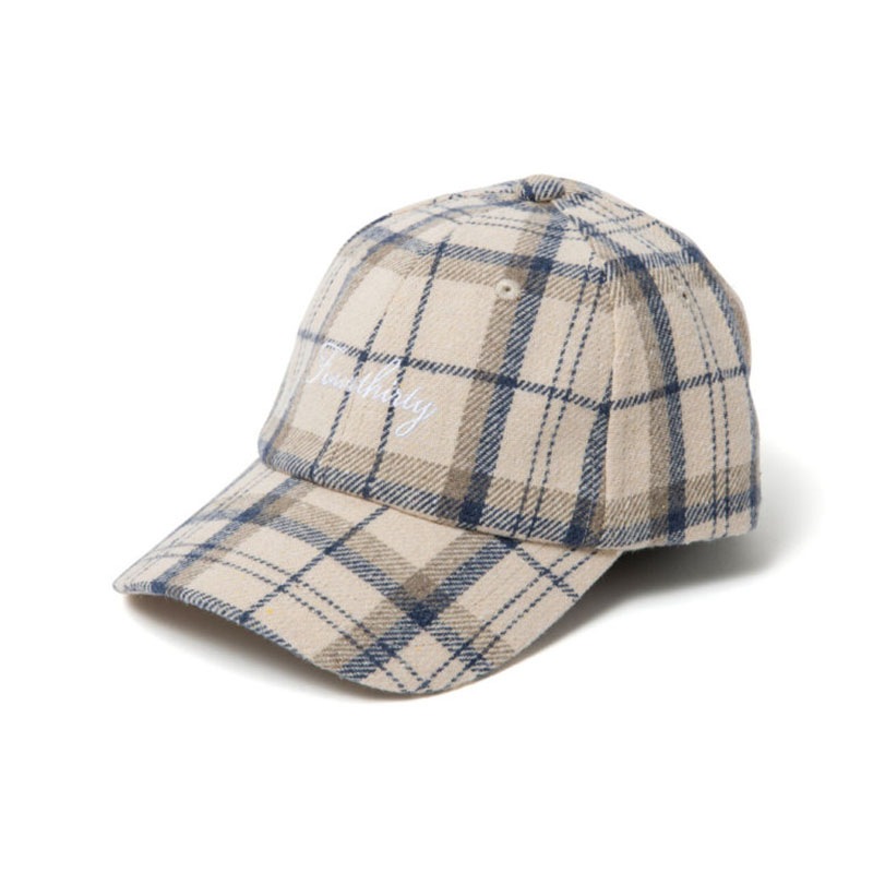 430(フォーサーティー)/ NEL CHECK CAP -3.COLOR-(IVORY)