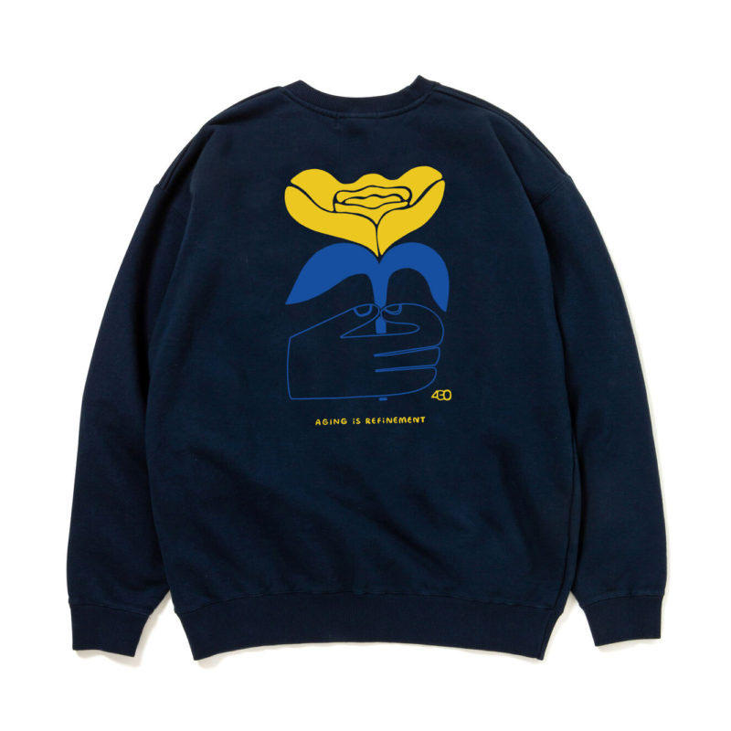 430(フォーサーティー)/ NF “AGING IS REFINEMENT” C/N SWEAT -2.COLOR-