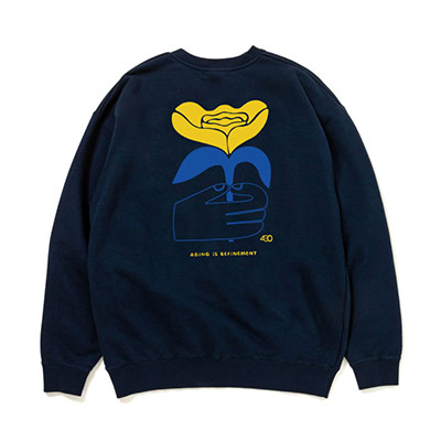 430(フォーサーティー)/ NF “AGING IS REFINEMENT” C/N SWEAT -2.COLOR-