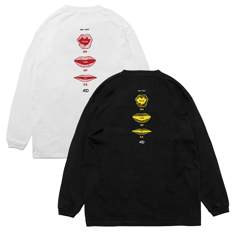 430(フォーサーティー)/ NF "POWER OF WORD" L/S TEE -2.COLOR-