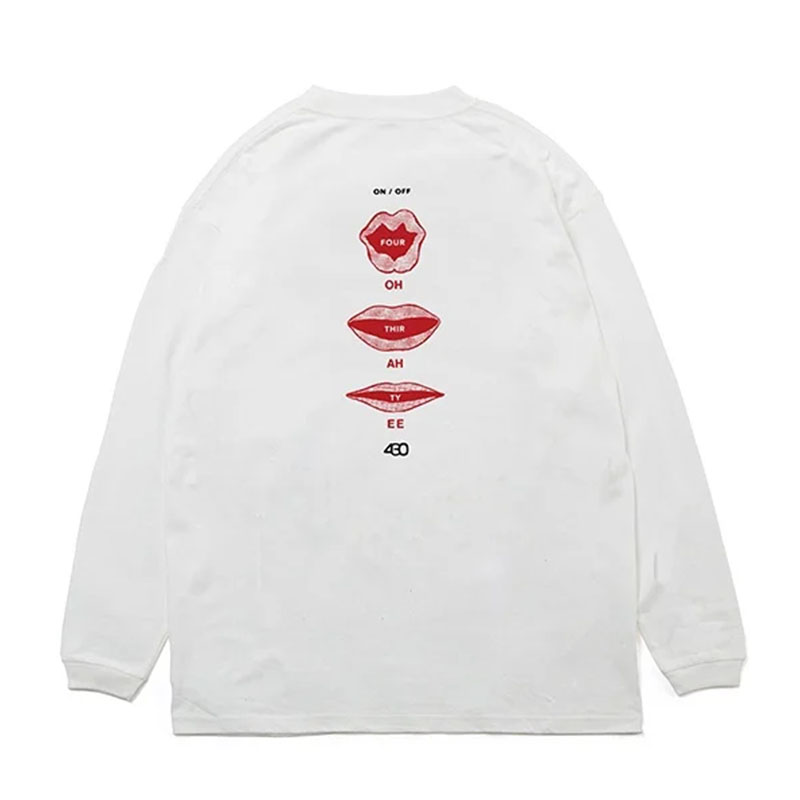 430(フォーサーティー)/ NF "POWER OF WORD" L/S TEE -2.COLOR-(WHITE)