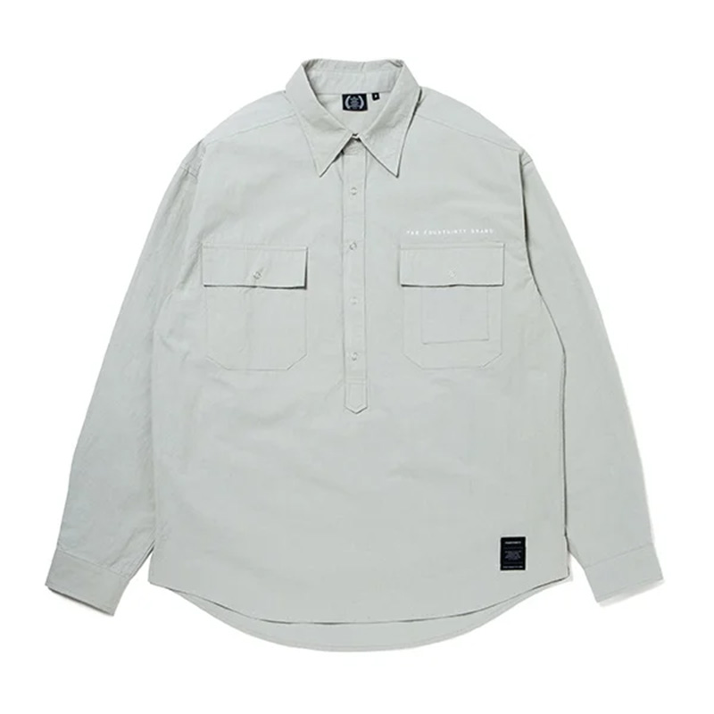 430(フォーサーティー)/ LS SAFARI PULLOVER SHIRT -L.GREY-