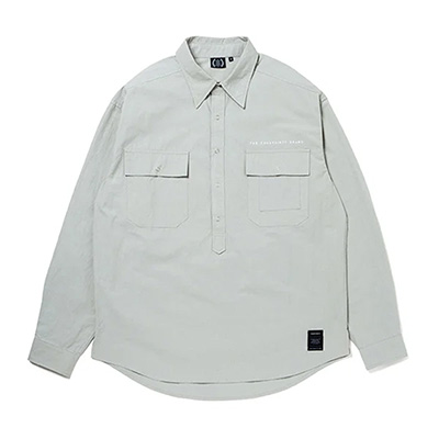 430(フォーサーティー)/ LS SAFARI PULLOVER SHIRT -L.GREY-