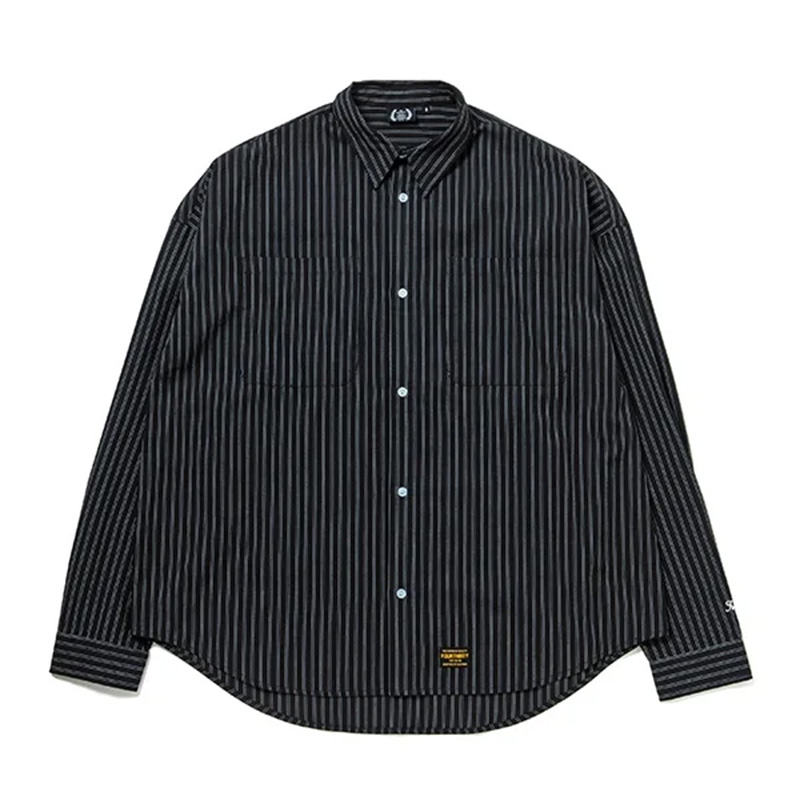 430(フォーサーティー)/ LS STRIPE BIG SHIRT -2.COLOR-(BLACK)