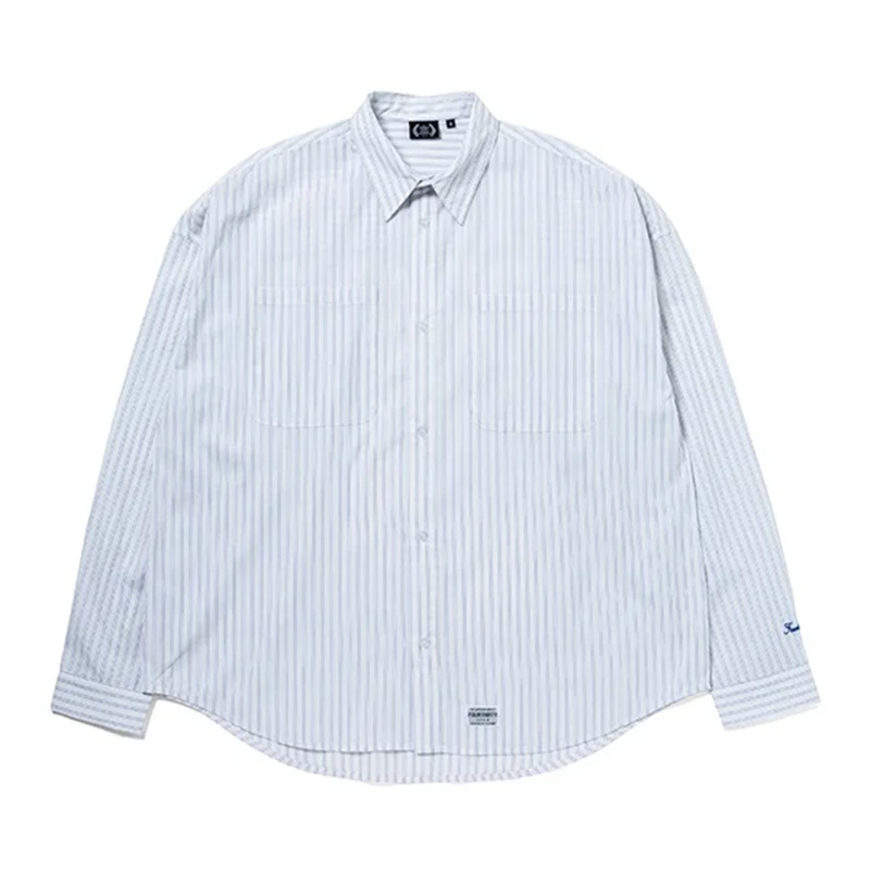 430(フォーサーティー)/ LS STRIPE BIG SHIRT -2.COLOR-(WHITE)