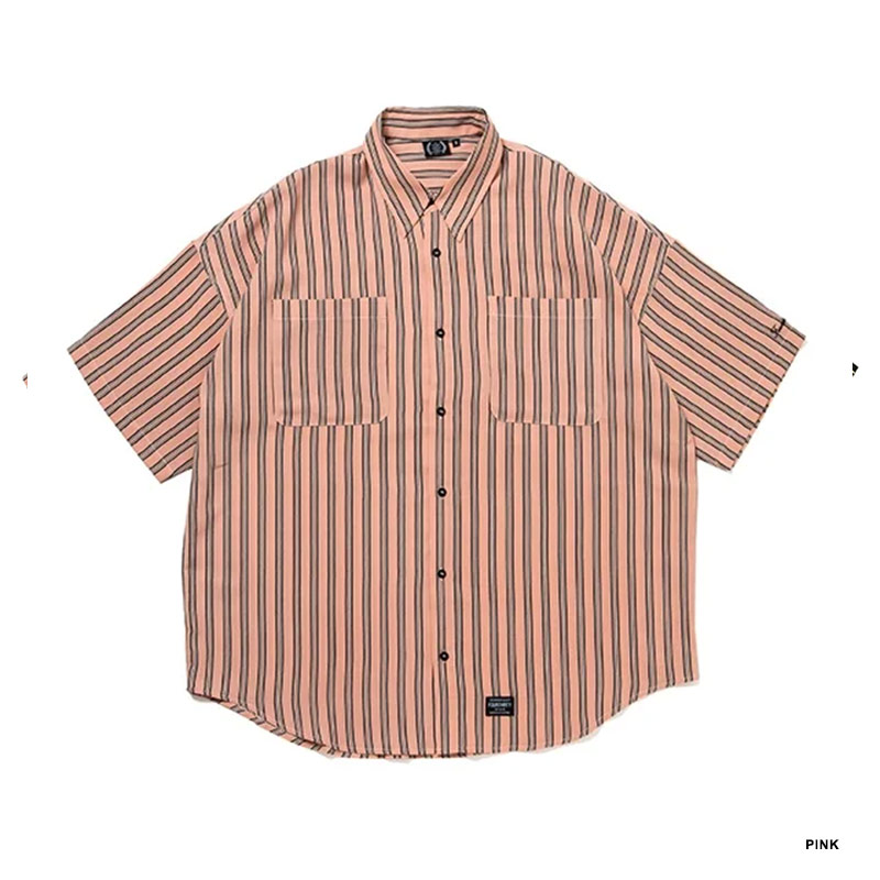 430(フォーサーティー)/ SS STRIPE BIG SHIRT -2.COLOR-