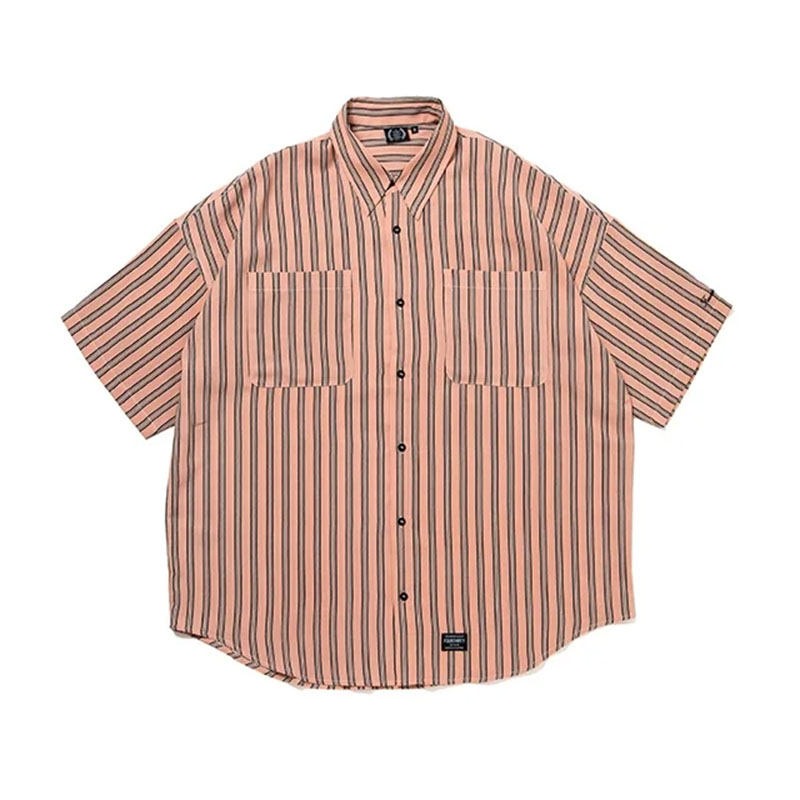 430(フォーサーティー)/ SS STRIPE BIG SHIRT -2.COLOR-(PINK)