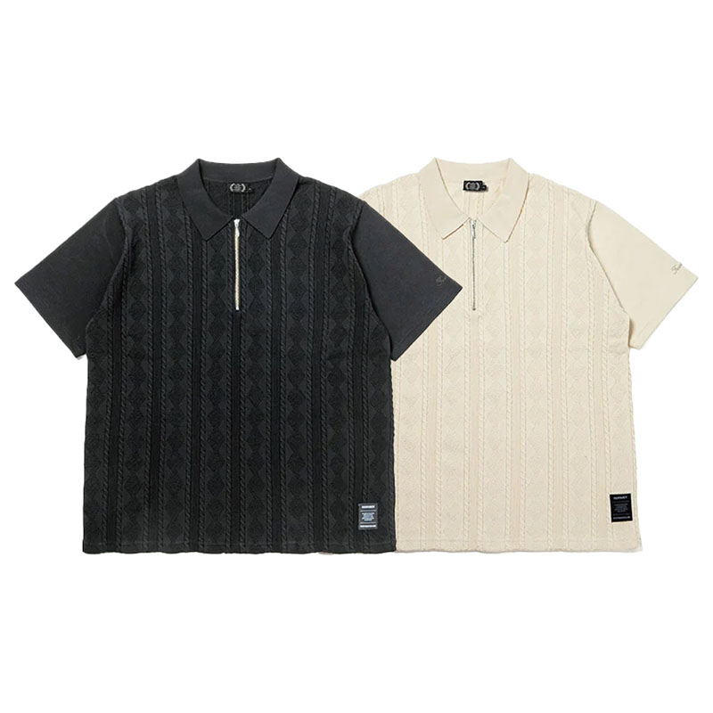 430(フォーサーティー)/ SS JAQUARD KNIT POLO -2.COLOR-