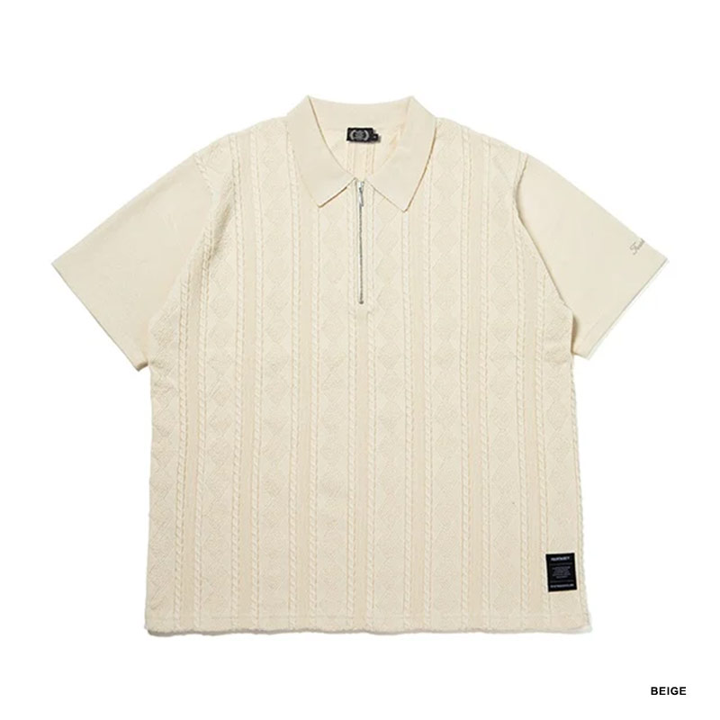 430(フォーサーティー)/ SS JAQUARD KNIT POLO -2.COLOR-