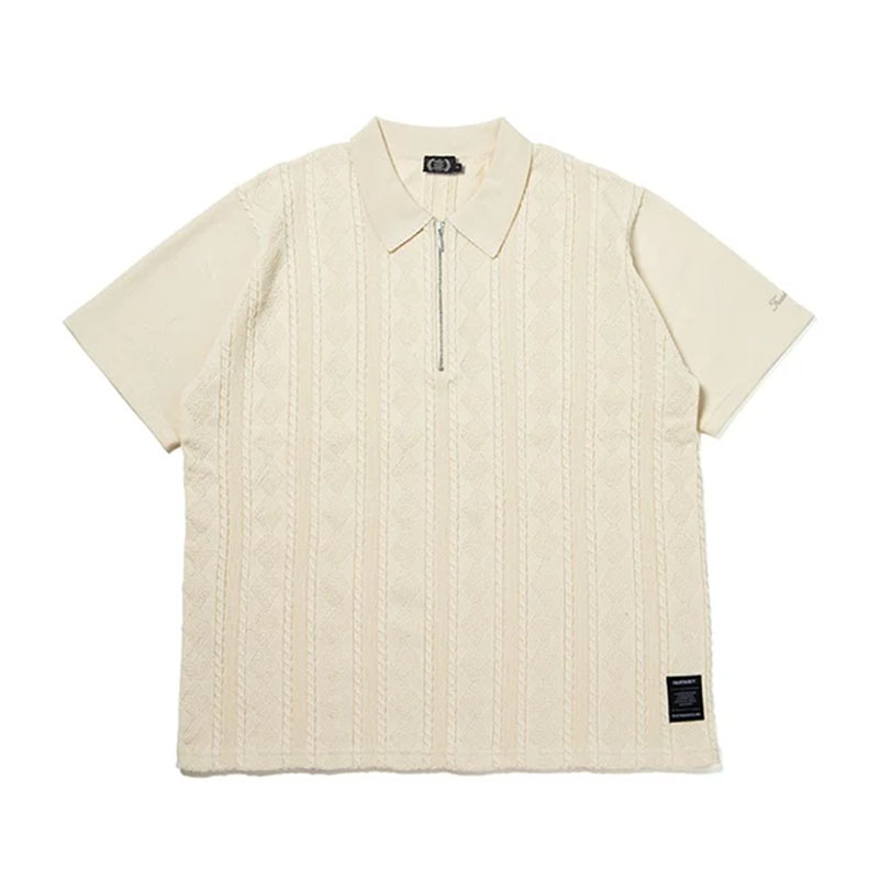 430(フォーサーティー)/ SS JAQUARD KNIT POLO -2.COLOR-(BEIGE)