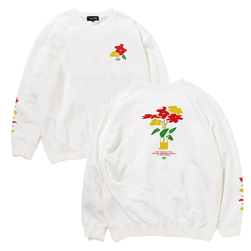 430(フォーサーティー)/ NF BREAK TIME CN SWEAT -2.COLOR-(WHITE)