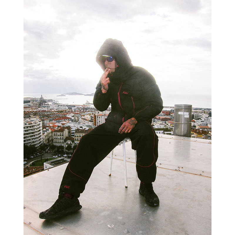 FUC(Fack Up Clothes)/ FUC BLOCKED PUFFER -BLACK-