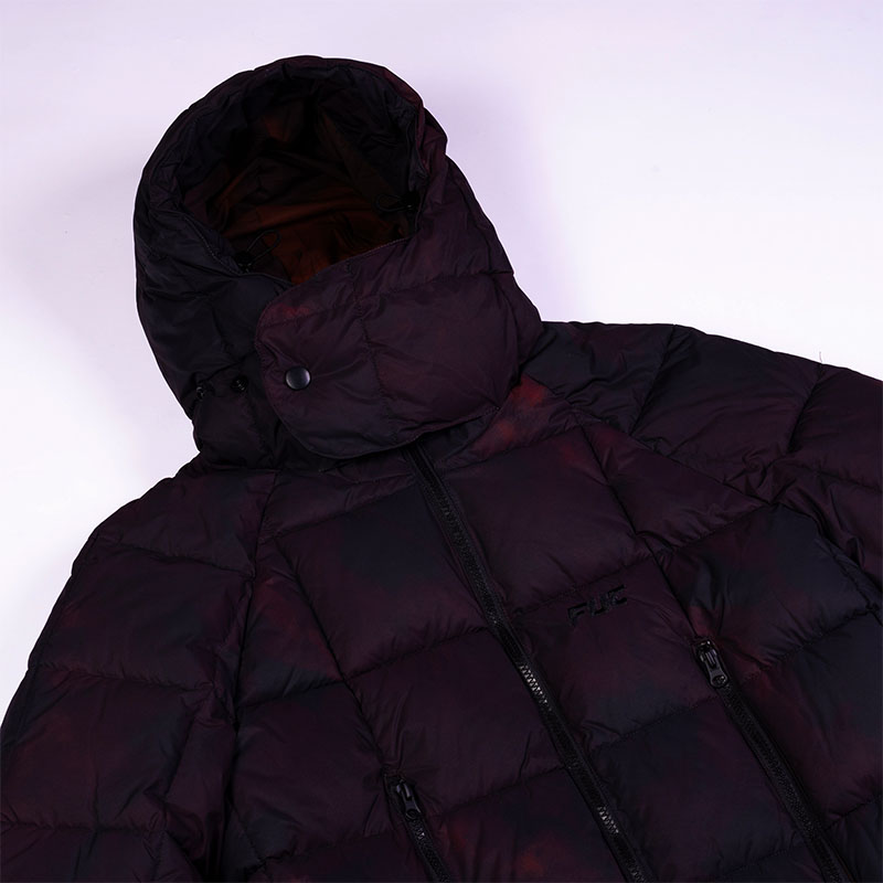 FUC(Fack Up Clothes)/ FUC RUST BLOCKED PUFFER -WINE-