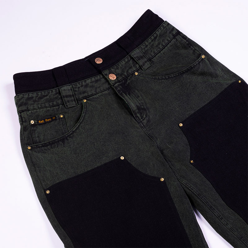 FUC(Fack Up Clothes)/ FAT FUC WORK JEANS -GREEN-
