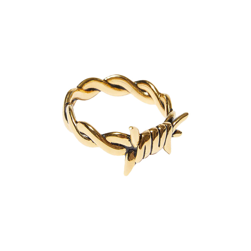 HUF(ハフ)/ BARBED WIRE RING -2.COLOR-(GOLD)