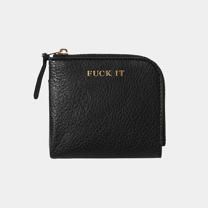 HUF(ハフ)/ FUCK IT ZIP WALLET -BLACK-