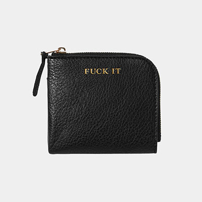 HUF(ハフ)/ FUCK IT ZIP WALLET -BLACK-