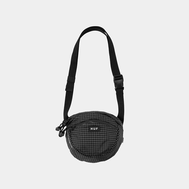 HUF(ハフ)/ GRID BUNKER SHOULDER BAG -BLACK-