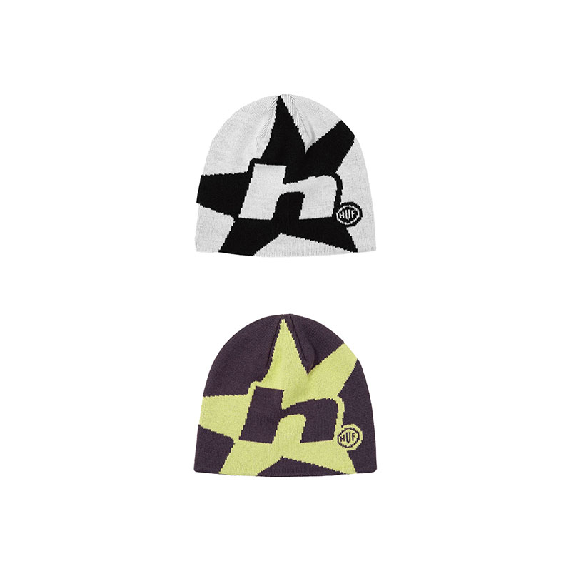 HUF(ハフ)/ H STAR SKULL BEANIE -2.COLOR-