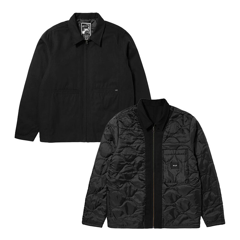 HUF(ハフ)/ MASON REVERSIBLE SHACKET -2.COLOR-(BLACK)