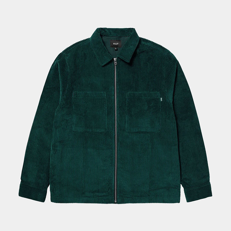 HUF(ハフ)/ TWO TONE CORDUROY ZIP SHACKET -2.COLOR-(EMERALD)