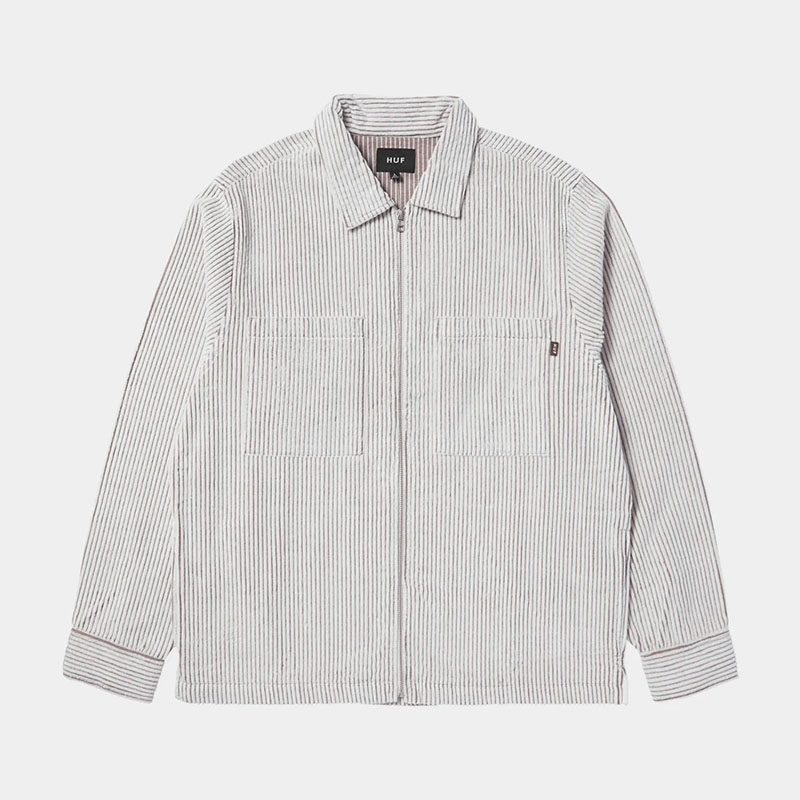 HUF(ハフ)/ TWO TONE CORDUROY ZIP SHACKET -2.COLOR-(NATURAL)